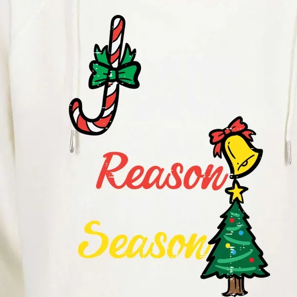 Jesus Reason For Season Christmas Christian Religious God Cool Gift Womens Funnel Neck Pullover Hood