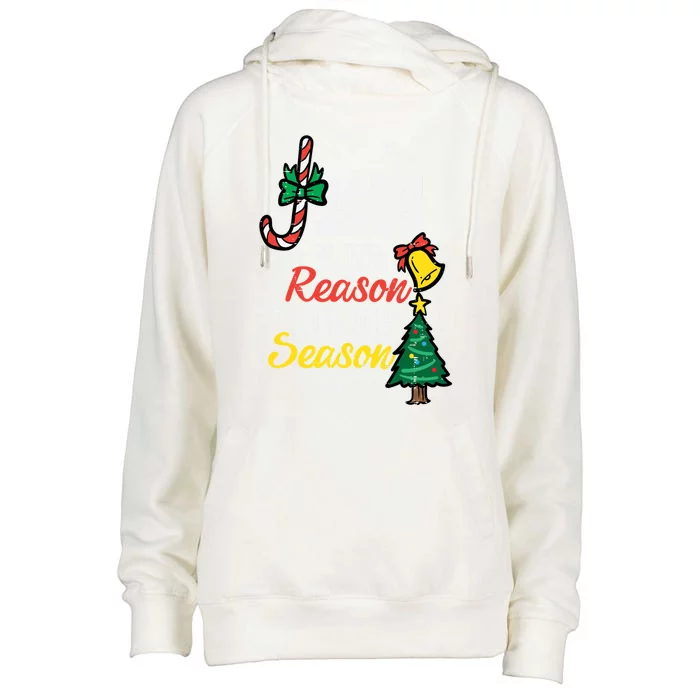 Jesus Reason For Season Christmas Christian Religious God Cool Gift Womens Funnel Neck Pullover Hood