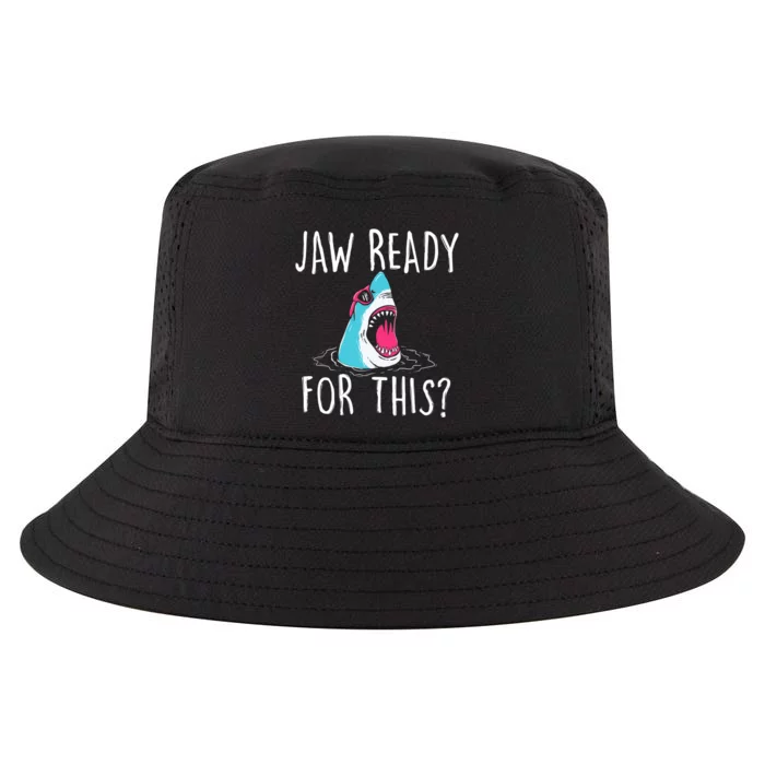 Jaw Ready For This Funny Shark Lover Ocean Wildlife Cool Comfort Performance Bucket Hat