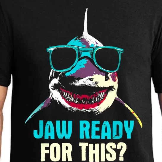 Jaw Ready For This Week Funny Friday Shark Vacation Summer Pajama Set