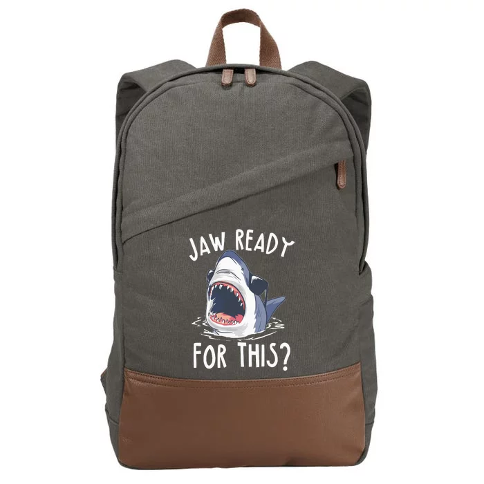 Jaw Ready For This Shark Week Cotton Canvas Backpack