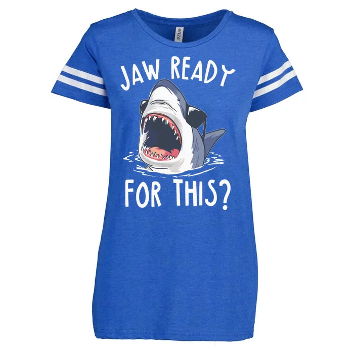 Jaw Ready For This Shark Week Enza Ladies Jersey Football T-Shirt