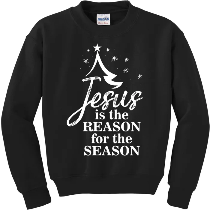 Jesus Reason For The Season Christian Christmas Spiritual Kids Sweatshirt