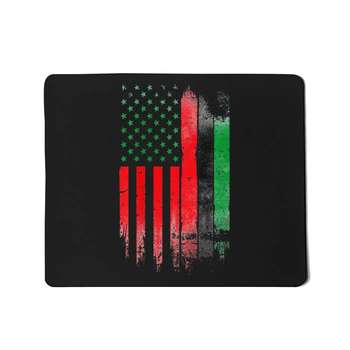 Juneteenth Red Green Black History American African flag Mousepad