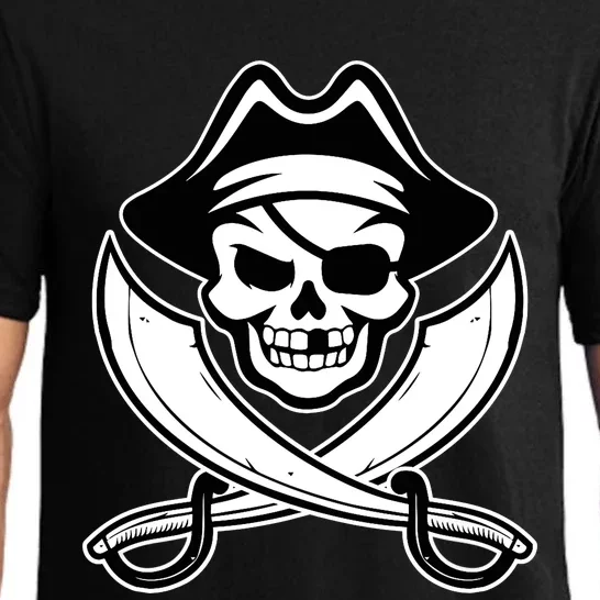 Jolly Roger Gasparilla Pirate Skull With Swords Pajama Set