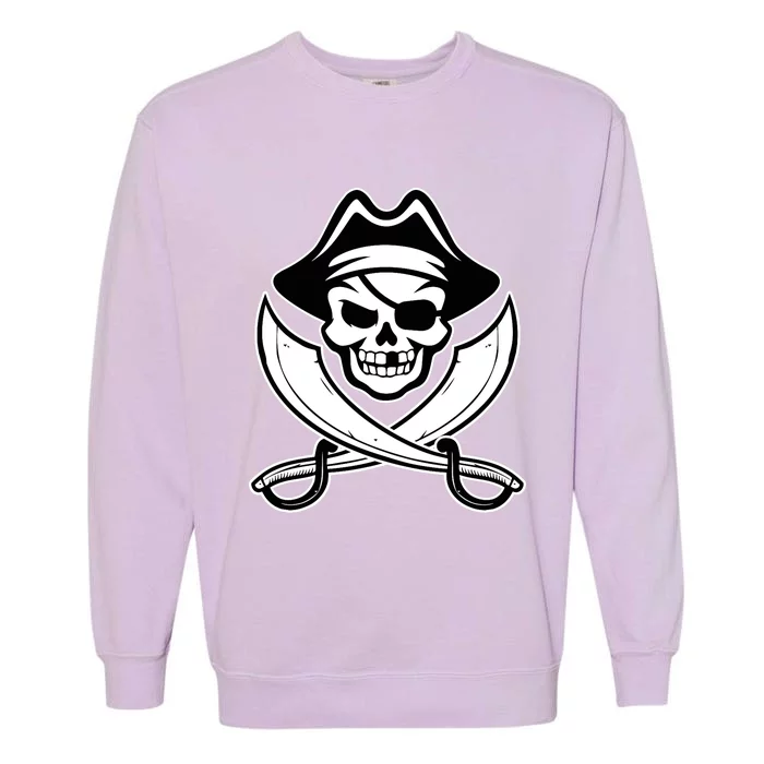 Jolly Roger Gasparilla Pirate Skull With Swords Garment-Dyed Sweatshirt