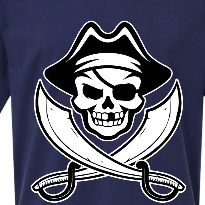 Jolly Roger Gasparilla Pirate Skull With Swords Sueded Cloud Jersey T-Shirt