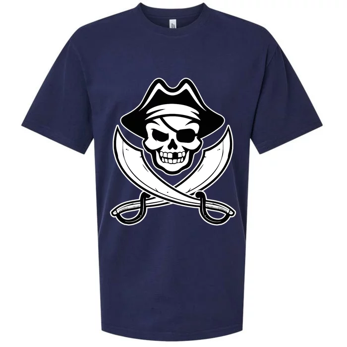 Jolly Roger Gasparilla Pirate Skull With Swords Sueded Cloud Jersey T-Shirt