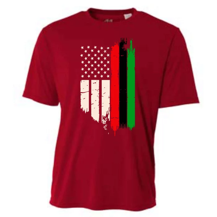 Juneteenth Red Green Black History American African Flag Cooling Performance Crew T-Shirt