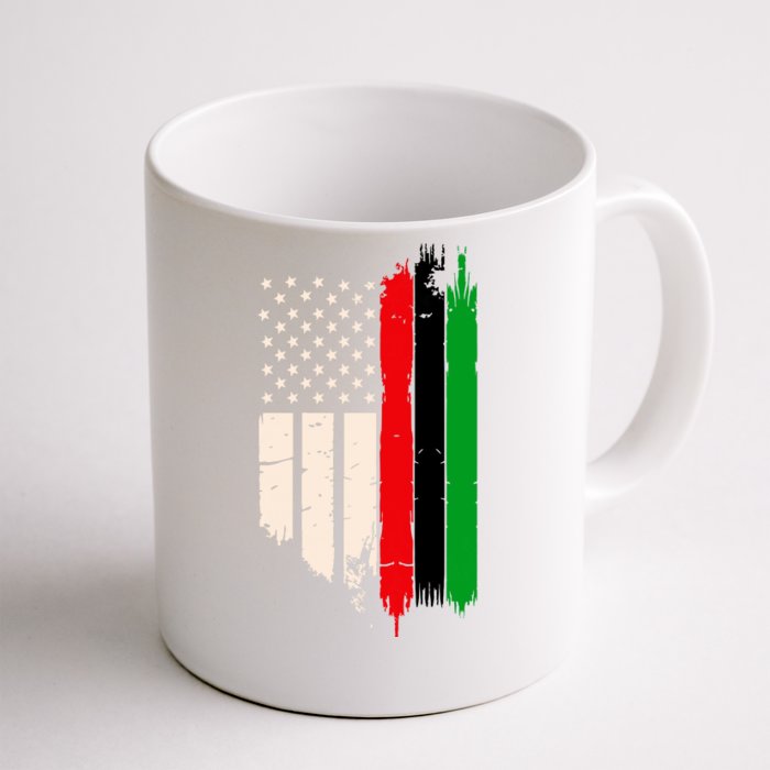 Juneteenth Red Green Black History American African Flag Front & Back Coffee Mug