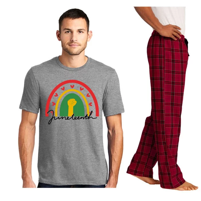 Juneteenth Rainbow Heart Fist Pajama Set