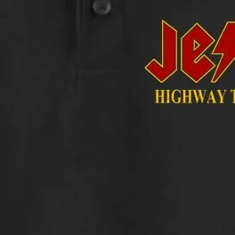 Jesus Rocks Highway To Heaven Dry Zone Grid Performance Polo