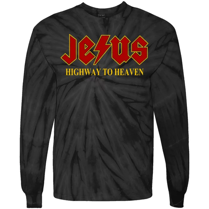 Jesus Rocks Highway To Heaven Tie-Dye Long Sleeve Shirt