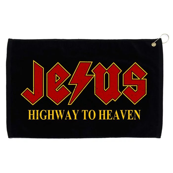 Jesus Rocks Highway To Heaven Grommeted Golf Towel