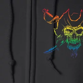 Jolly Roger Halloween Pirate LGBT Pride Gay Lesbian Pirate Full Zip Hoodie