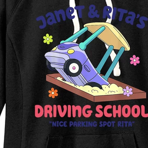 Janet & Rita Humorous Driving School Nice Parking Spot Women's Fleece Hoodie