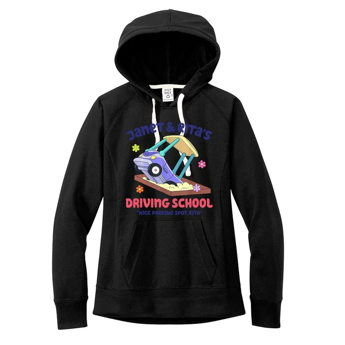 Janet & Rita Humorous Driving School Nice Parking Spot Women's Fleece Hoodie