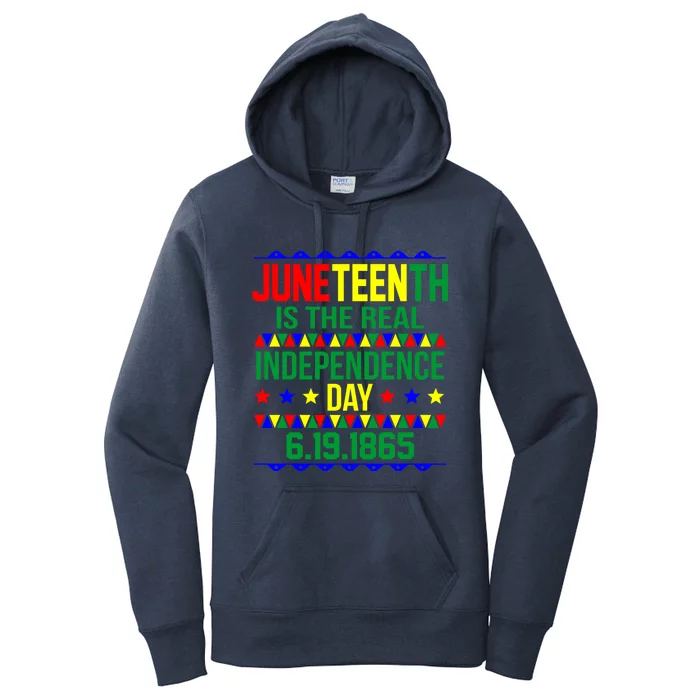 Juneteenth Real Independence Celebration Day History Graphic Gift Women's Pullover Hoodie