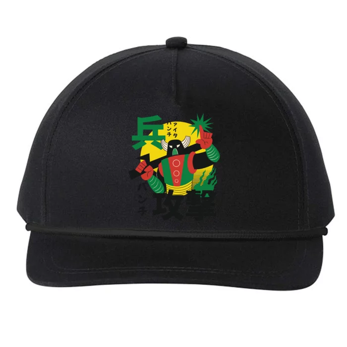 Japanese Robot Snapback Five-Panel Rope Hat