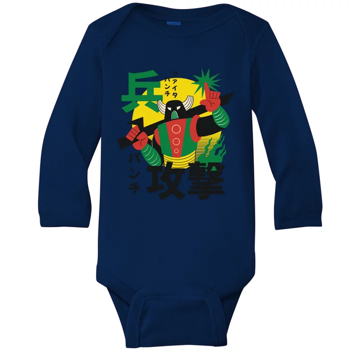 Japanese Robot Baby Long Sleeve Bodysuit