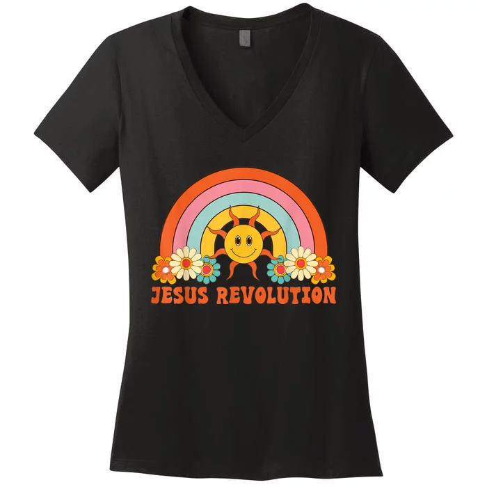 Jesus Revolution Women's V-Neck T-Shirt