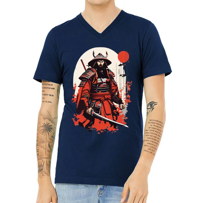 Japanese Ronin V-Neck T-Shirt