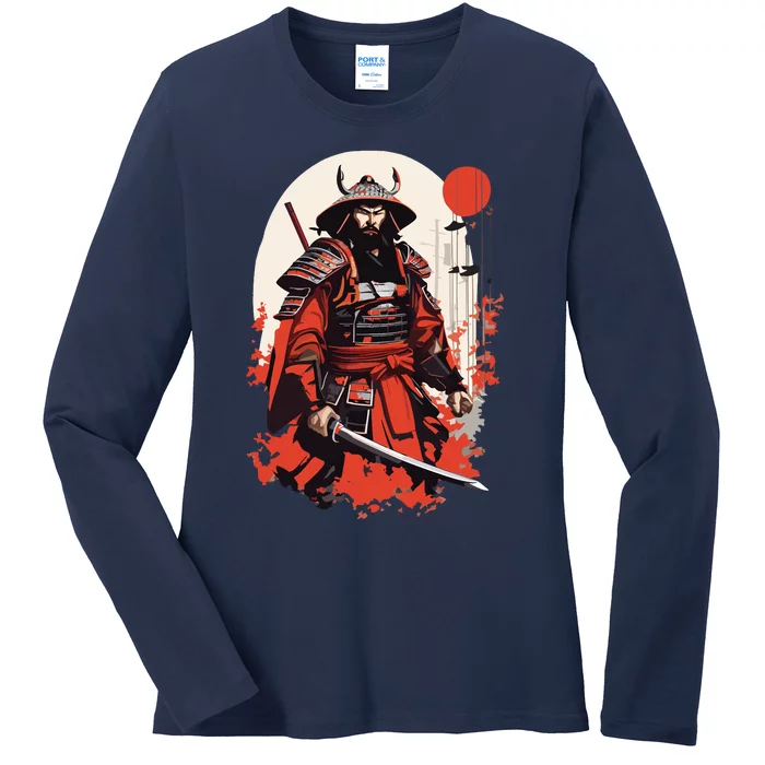 Japanese Ronin Ladies Long Sleeve Shirt