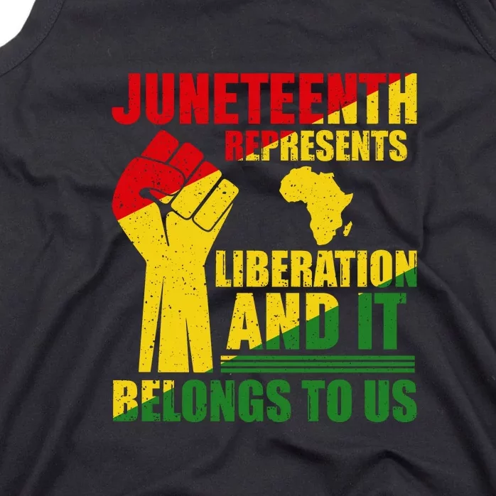 Juneteenth Represents Liberation And It Belongs To Us Gift Tank Top