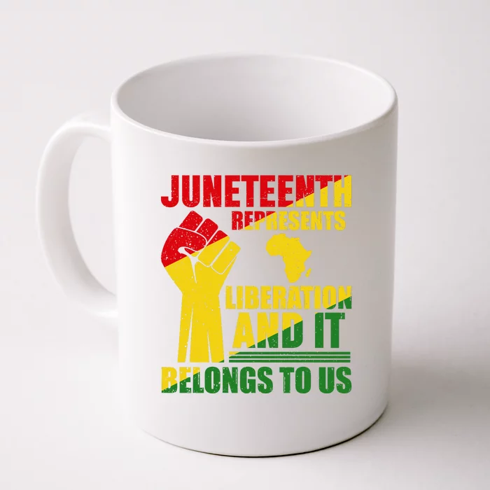 Juneteenth Represents Liberation And It Belongs To Us Gift Front & Back Coffee Mug