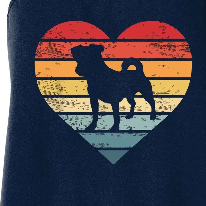 Jack Russell Lover Owner Gifts Retro Sunset Dog Mom Dad Women's Racerback Tank