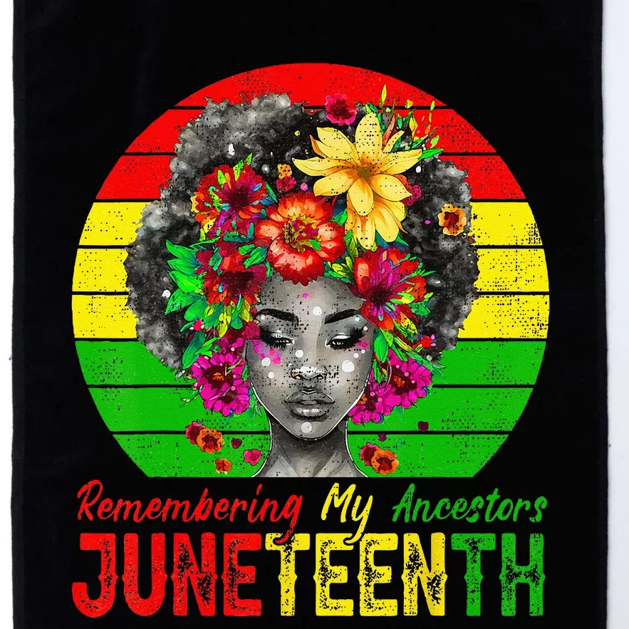 Juneteenth Remembering My Ancestors Black Platinum Collection Golf Towel