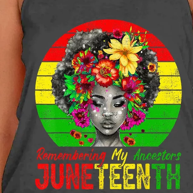 Juneteenth Remembering My Ancestors Black Women's Knotted Racerback Tank