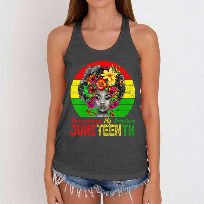 Juneteenth Remembering My Ancestors Black Women's Knotted Racerback Tank