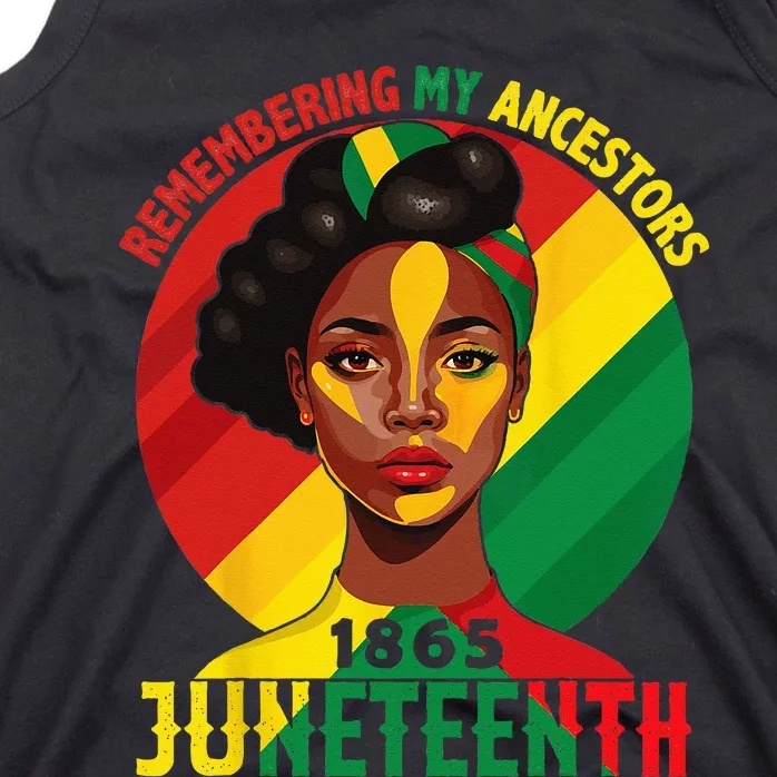 Juneteenth Remebering My Ancestors Black Tank Top