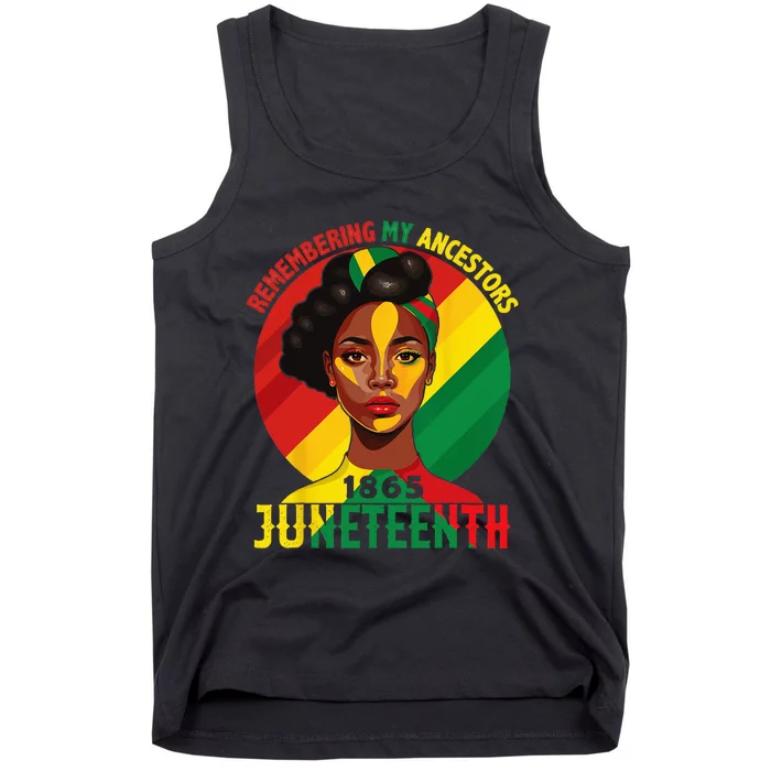 Juneteenth Remebering My Ancestors Black Tank Top