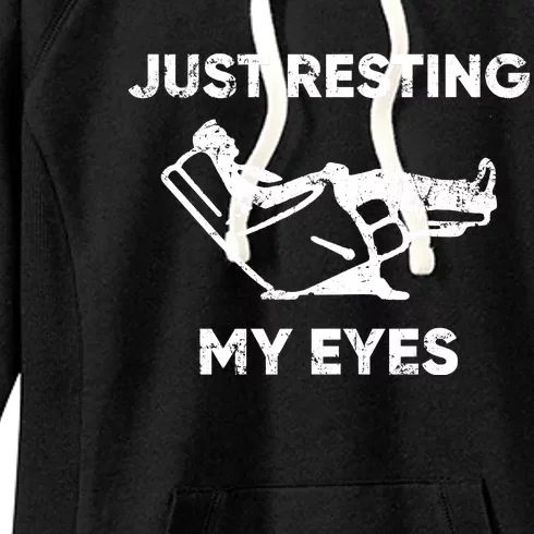 Just Resting My Eyes Women's Fleece Hoodie