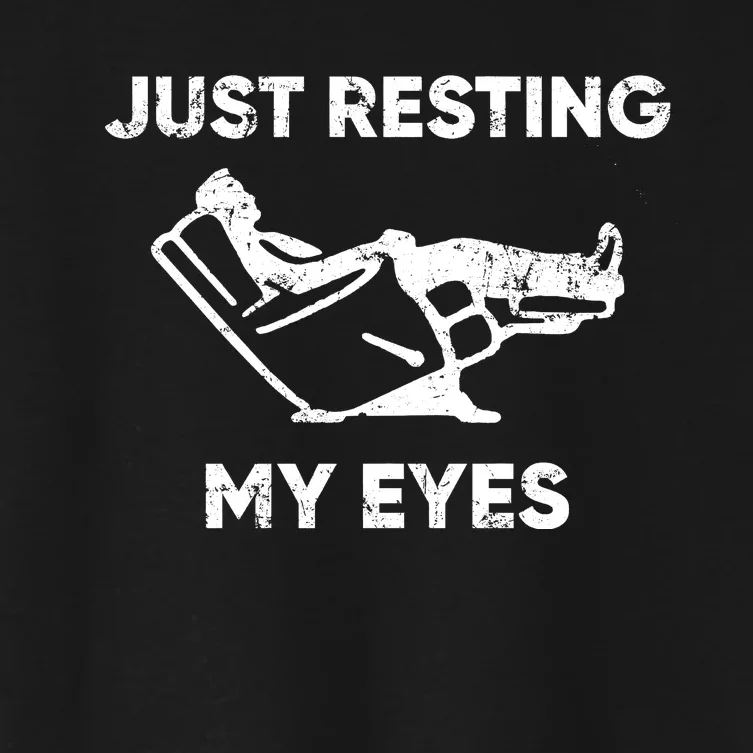 Just Resting My Eyes Women's Crop Top Tee