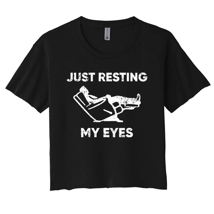 Just Resting My Eyes Women's Crop Top Tee