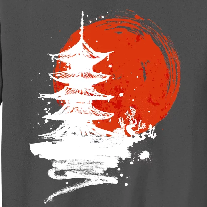 Japanese Red Moon Tall Sweatshirt