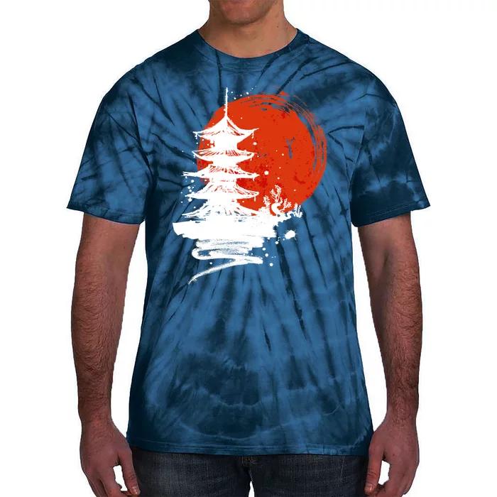 Japanese Red Moon Tie-Dye T-Shirt