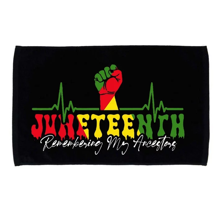 Juneteenth Remembering My Ancestors 2024 Microfiber Hand Towel