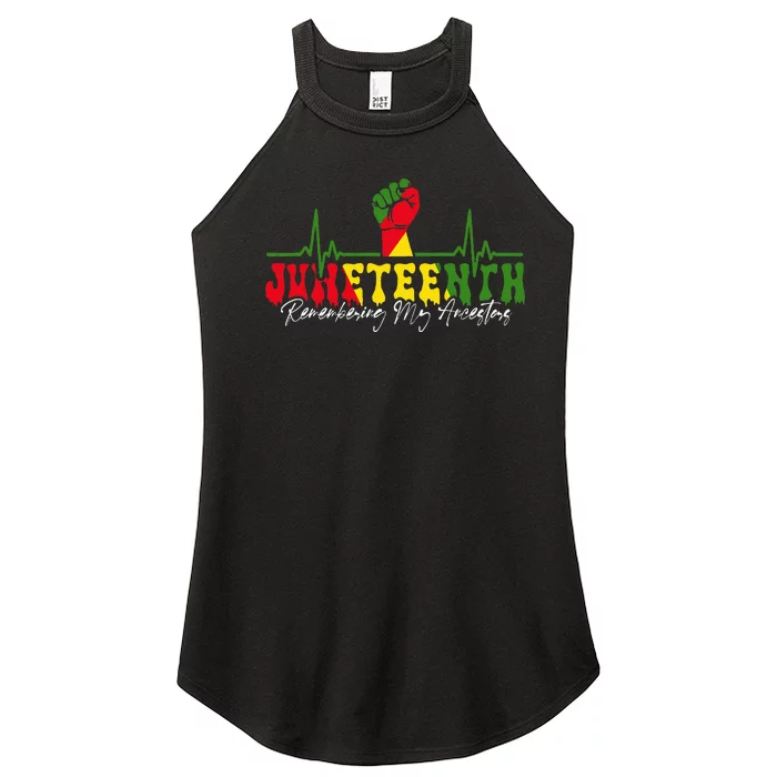 Juneteenth Remembering My Ancestors 2024 Women’s Perfect Tri Rocker Tank