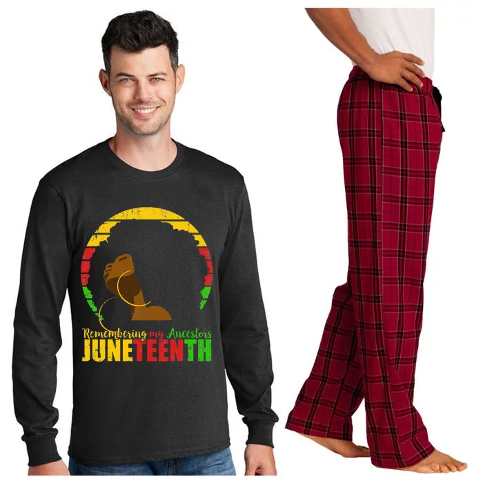 Juneteenth Remembering My Ancestors Black Freedom Long Sleeve Pajama Set