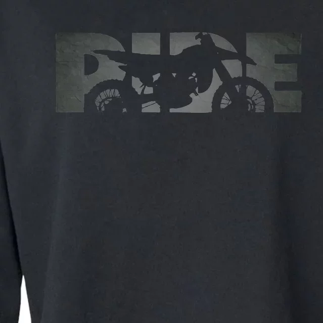 Just Ride Motocross Dirt Bike Dirt Bike Motocross Cropped Pullover Crew