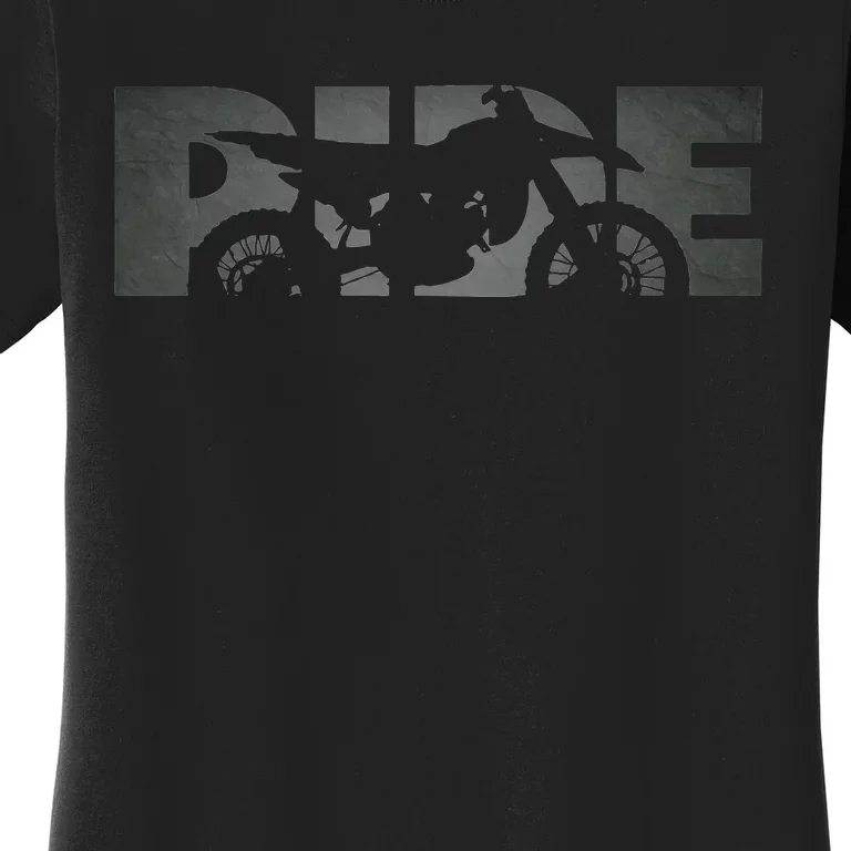 Just Ride Motocross Dirt Bike Dirt Bike Motocross Women's T-Shirt