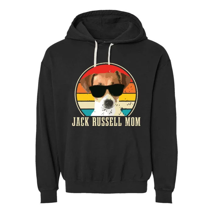 Jack Russell Mom Funny Dog Vintage Jack Russell Terrier Garment-Dyed Fleece Hoodie