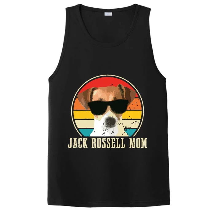 Jack Russell Mom Funny Dog Vintage Jack Russell Terrier Performance Tank