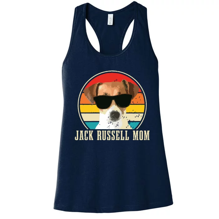 Jack Russell Mom Funny Dog Vintage Jack Russell Terrier Women's Racerback Tank