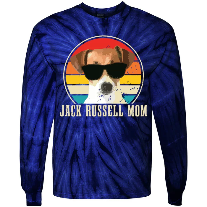 Jack Russell Mom Funny Dog Vintage Jack Russell Terrier Tie-Dye Long Sleeve Shirt