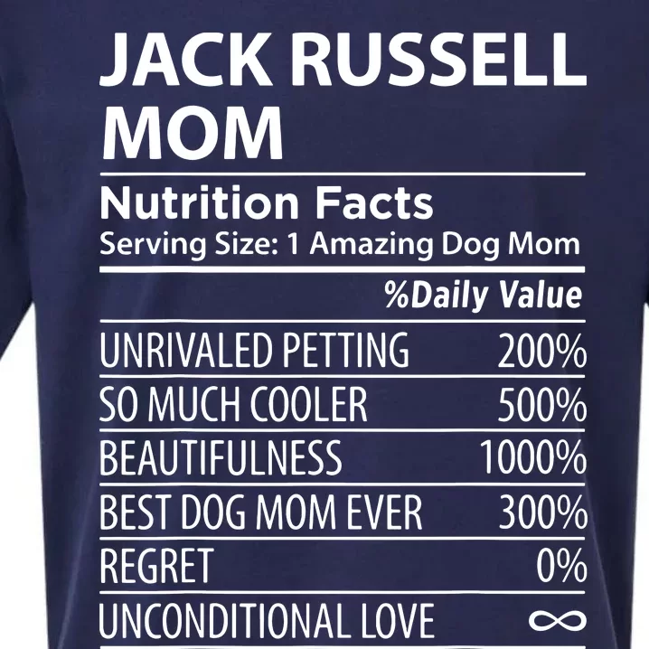 Jack Russell Mom Nutrition Facts Funny Jack Russell Sueded Cloud Jersey T-Shirt